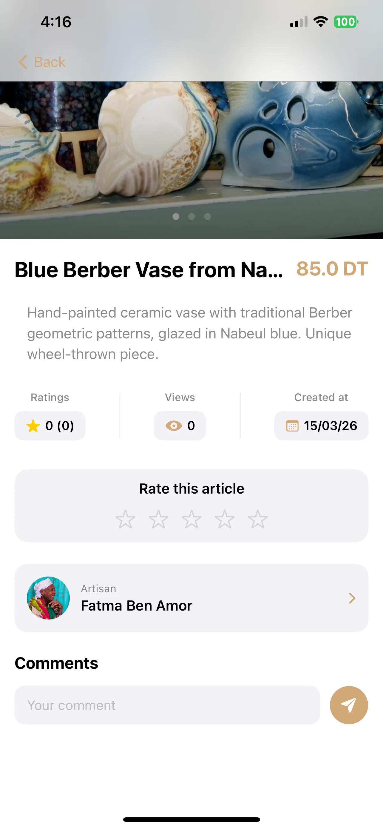 Artisan d'Art - Détail article