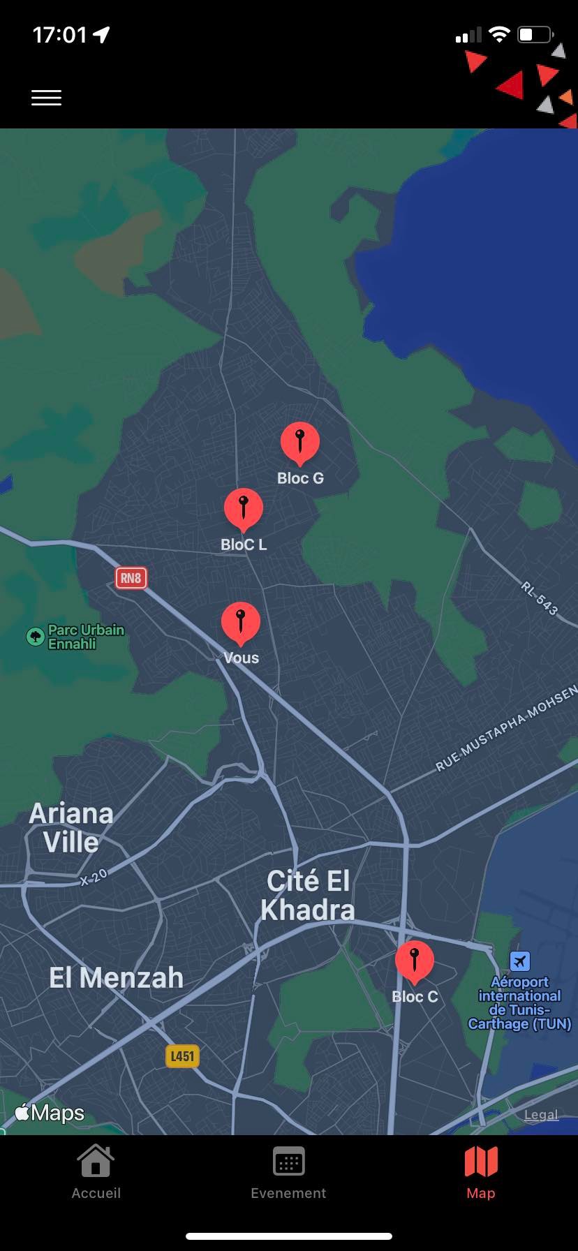 Esprit App - contacts enseignants