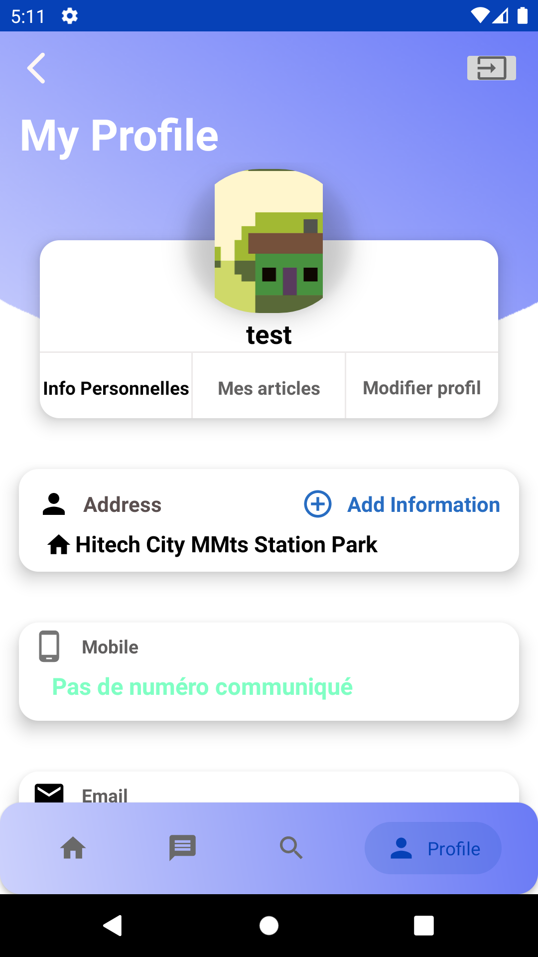 Lost & Found - détails objet