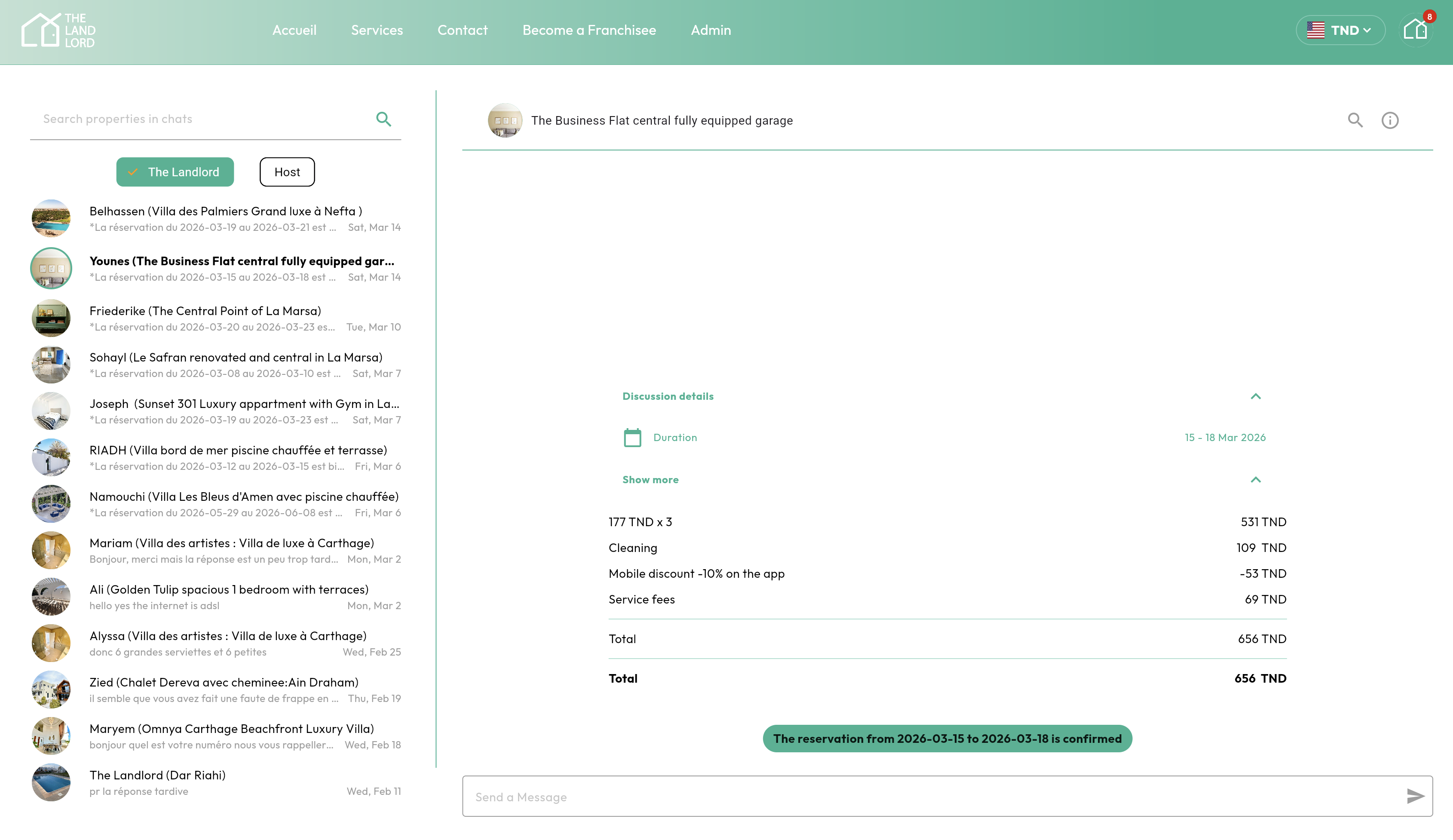 The Landlord - Messagerie
